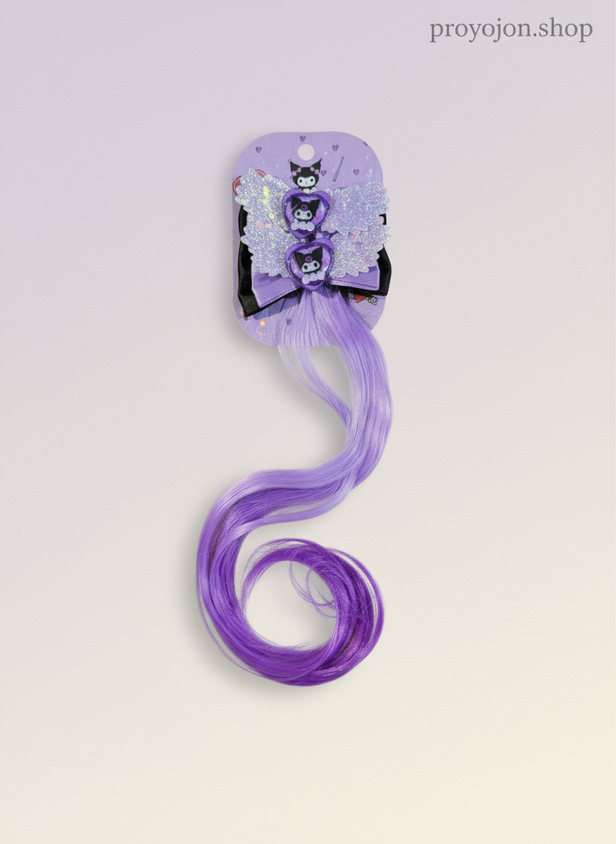 Glitter Kuromi Hair Clip