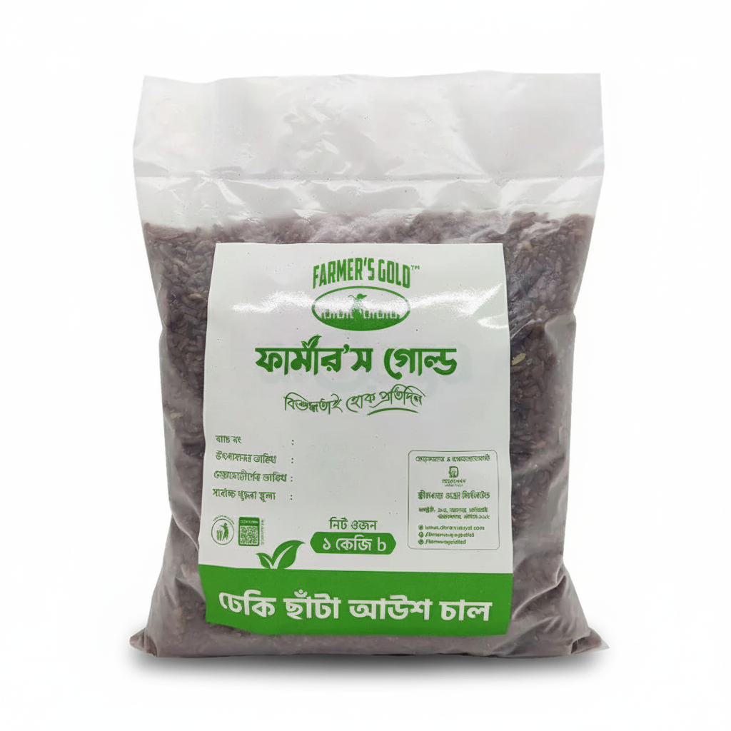 Farmer's Gold Awus Dheki Chata Red Rice (আউশ ঢেঁকি ছাটা চাল) 1kg