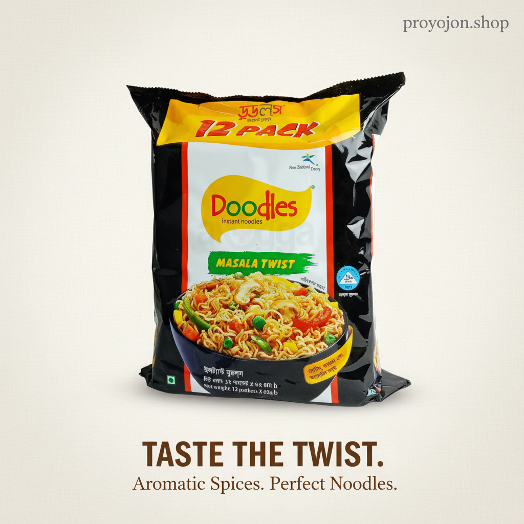Doodles Instant Noodles Masala Twist 12 Pack 744g