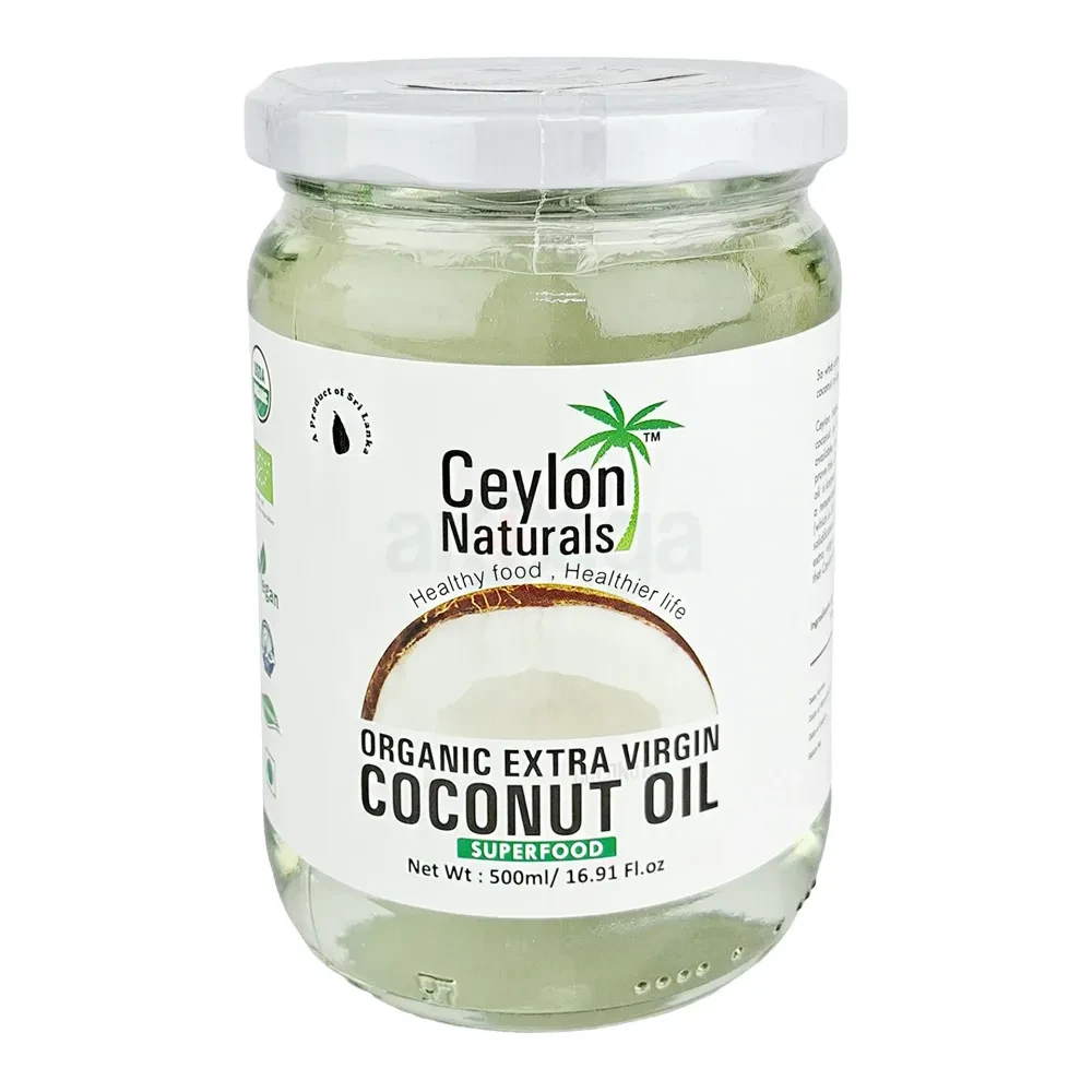 Ceylon Naturals Organic Extra Virgin Coconut Oil 500ml (Imported from Sri Lanka)