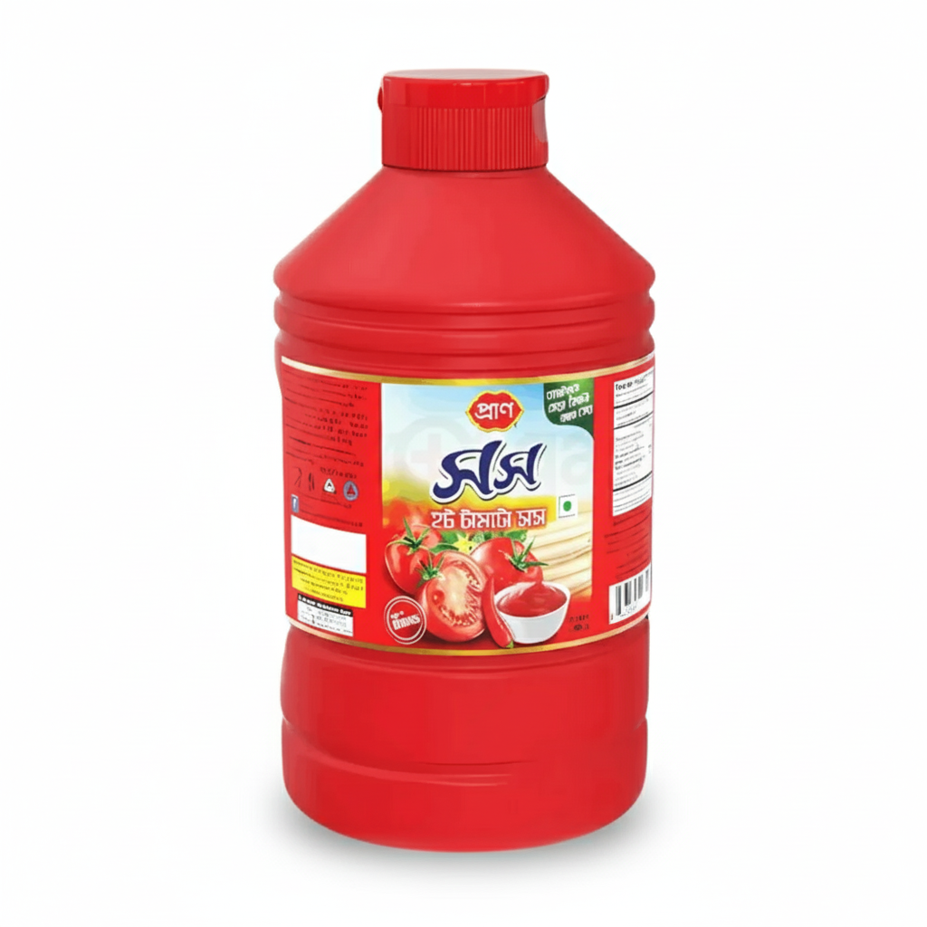 Pran Hot Tomato Sauce Plastic Jar 1kg