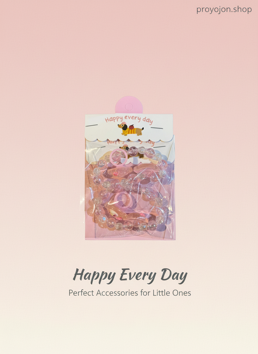 Sparkly Pink Bead Set