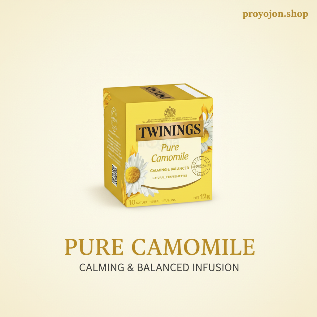 Twinings of London Pure Camomile Caffeine Free Calming & Balanced Tea 10's Bags Pack 12g