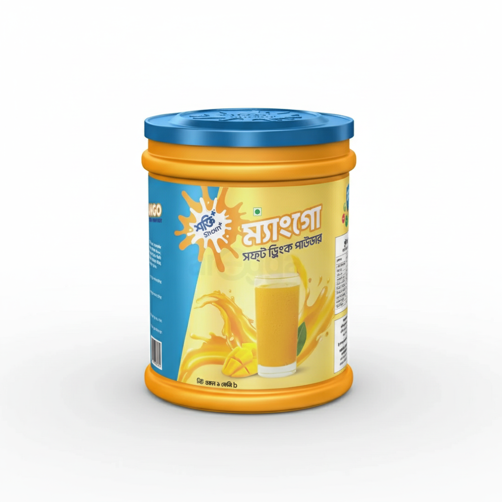 Shokti Plus Mango Soft Drink Powder Plastic Jar 1kg